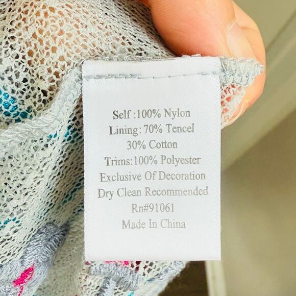 Johnny Was Biya Uli Mesh Embroidered Sleeveless Maxi Dress - Picture 10 of 10